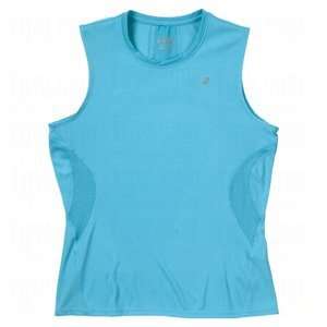  Asics Ladies Hydrology Sleeveless Knit T Shirts Aqua Large 