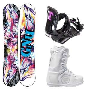  2012 Gnu B Street Russia Snowboard Package + Technine T9 