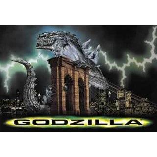 Godzilla   Movie Poster (Animated   Godzilla On Brooklyn Bridge) (Size 