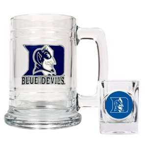  University Blue Devils Beer Mug & Shot Glass Set