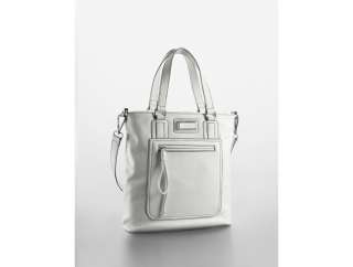 calvin klein womens maria pebbled faux leather tote bag  