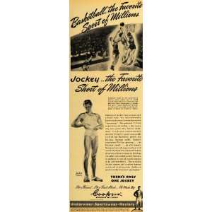  1947 Ad Coopers Inc. Jockey Underwear Basketball Sport 