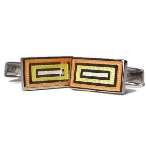  Orange Rectangle Mission Enamel Cufflinks DD DI221 2 0450 