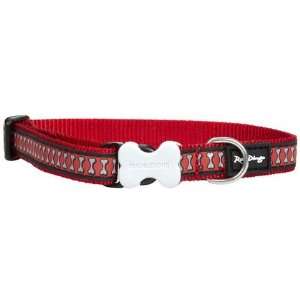  Red Dingo Reflective Collar   Red   Medium (Quantity of 4 