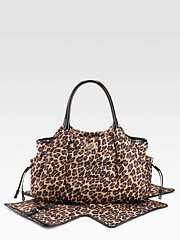    Puffer Leopard Print Baby Bag  
