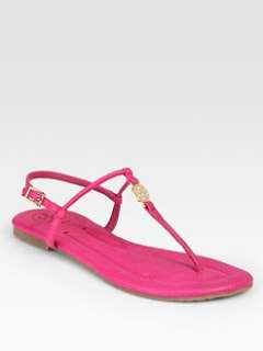 Tory Burch   Emmy Leather Thong Logo Sandals