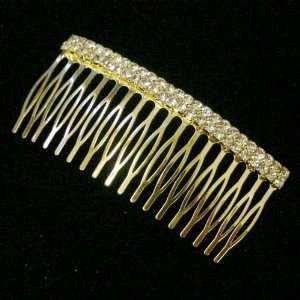  Two Rows Crystal Hair Comb 