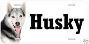 Siberian Husky Dog Aluminum Car Tag License Plate  