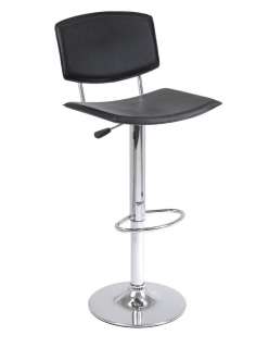 Spectrum Air Lift Bar Stool with Curved Seat Faux Leather Dining Chair 