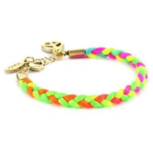  Ettika Neon Braided Satin Cord Gold Colored Single Peace 