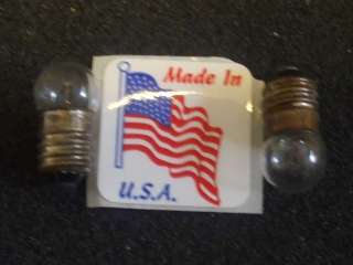 1447 18/v Vintage Lionel Train Small Light Lamp Bulb x2 AMERICAN Made 