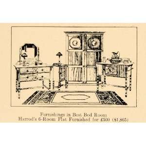  1920 Ad Harrods Bedroom Furniture Maker London England 