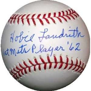  Hobie Landrith autographed Baseball inscribed 1st Mets 