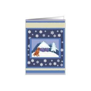  Snowflakes Irish Setter Christmas Card Card Health 