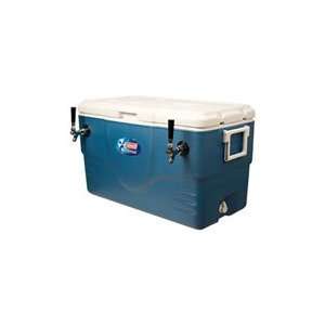 68 Quart 2 Faucet Blue Jockey Box Coil Cooler Sports 
