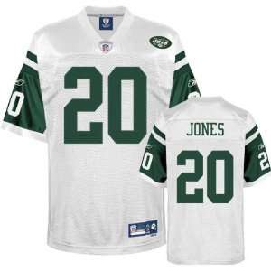   Jones White Reebok NFL Premier New York Jets Jersey