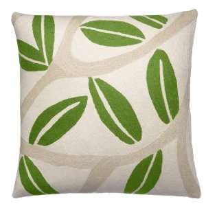  Judy Ross Textiles Branches 18 X 18 Cream/Oyster/Lime 