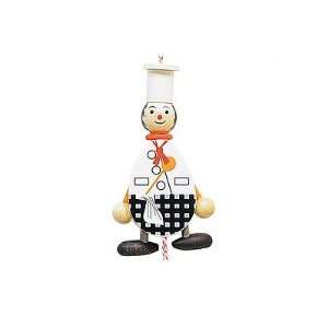  Wooden cook jumping jack ornament