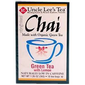 Chai, Green Tea with Lemon, 18 Tea Bags, 1.26 oz (36 g 