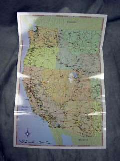 EZ Map Western United States USA California Nevada Utah  