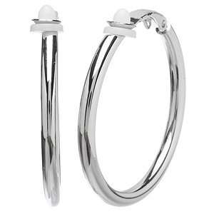   Charlines Clip On Hoop Earrings, Large, Silver, 1 ea Jewelry
