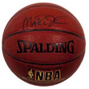  Johnson Signed Spalding Indoor/Outdoor Basketball