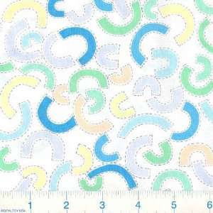  45 Wide Cut Ups Horseshoe Toss Blue Fabric By The Yard 