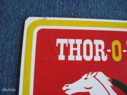 COLORFUL HARD BOARD MASONITE THOR O BRED SEEDS HORSE FARM ADVERTISING 