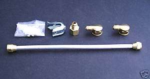 Connector Kit for Fireplace Gas Logs Set Fire Pit Glass  
