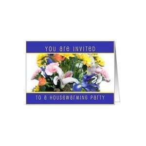  Floral Bouquet Invitation, Housewarming Party Card Health 