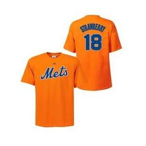  New York Mets Daryl Strawberry Cooperstown Name & Number T 