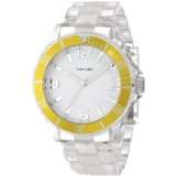 Vernier VNR11099YL Clear Plastic Bracelet Quartz Watch