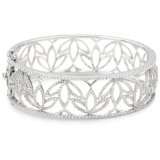katie decker lotus 18k white gold and diamond cuff bracelet
