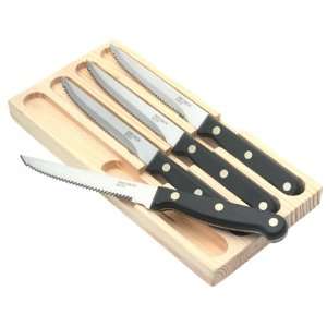  Sabatier Precision 4 Piece Steak Knife Set with Storage 