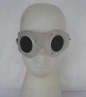 WWII ORIGINAL GERMAN PROTECTIVE GOGGLES LEATHER MASK  