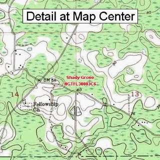  USGS Topographic Quadrangle Map   Shady Grove, Florida 