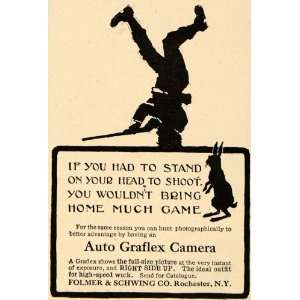  1906 Ad Auto Graflex Camera Folmer Schwing Hunting Game 