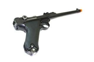 WE Full Metal Luger P08 Airsoft WWII Pistol 8 Long Model Version 