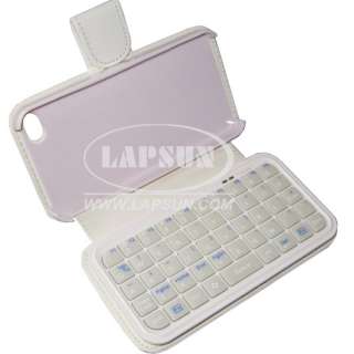   Mini Rechargeable Bluetooth V2.0 Keyboard Leather Case for iPhone 4 4s