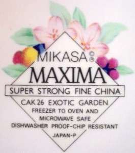 MIKASA china EXOTIC GARDEN CAK26 pattern BREAD PLATE  