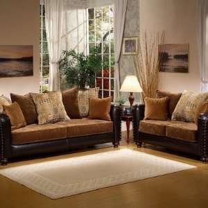  Jordan Chenille Sofa and Loveseat Set