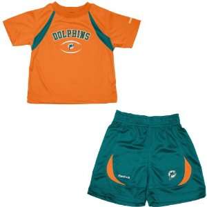  Reebok Miami Dolphins Infant T Shirt & Short Set Sports 