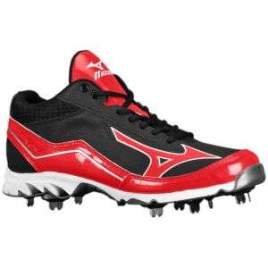 Mizuno 9 Spike Swagger Mid   Mens   Baseball   Shoes   Black/Red
