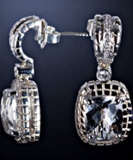 Charles Krypell diamond and crystal drop earrings   