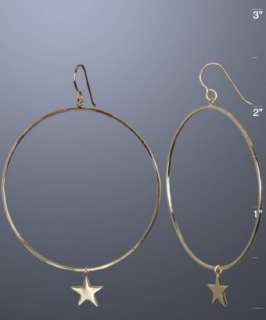 Jules Smith gold Star charm hoops   