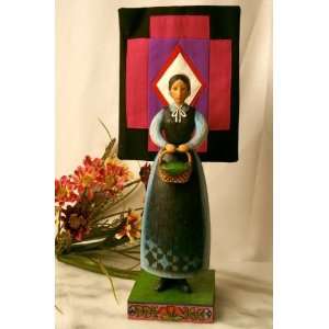 Jim Shore Amish Woman with Quilt Figurine