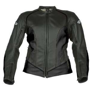  Joe Rocket Trixie Ladies Leather Motorcycle Jacket Black 