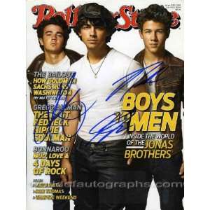 Jonas Brothers Signed Magazine GA Certified