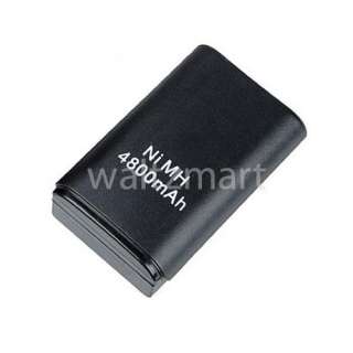 New 4800mAh Black Rechargeable Battery Pack For XBOX 360 Wireless 