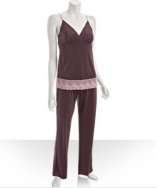 style #305968801 raisin lace detail camisole pajama set